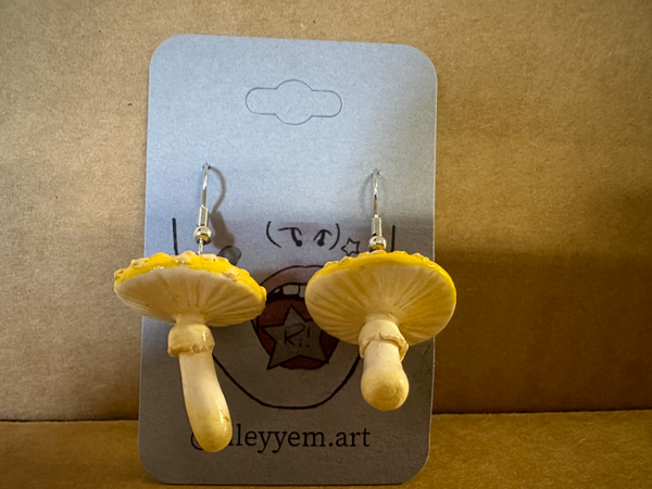 Large Mushroom Earrings